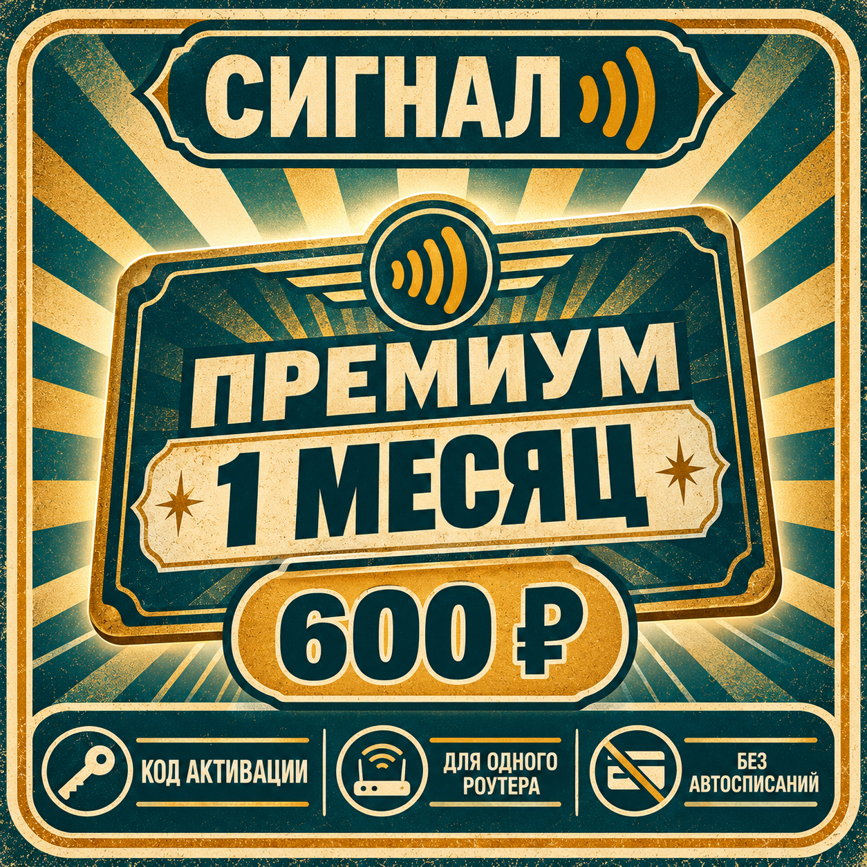 Сигнал Премиум — 1 месяц, 600 ₽