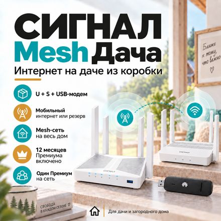 СИГНАЛ Mesh Дача — главный слайд
