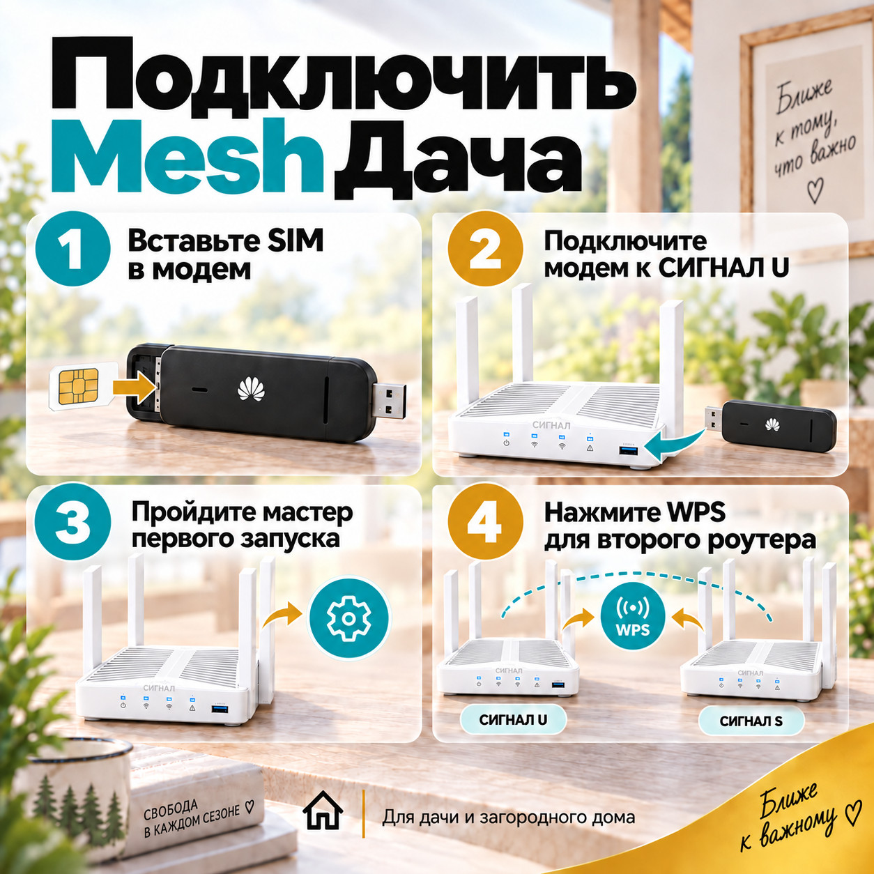 СИГНАЛ Mesh Дача — подключение