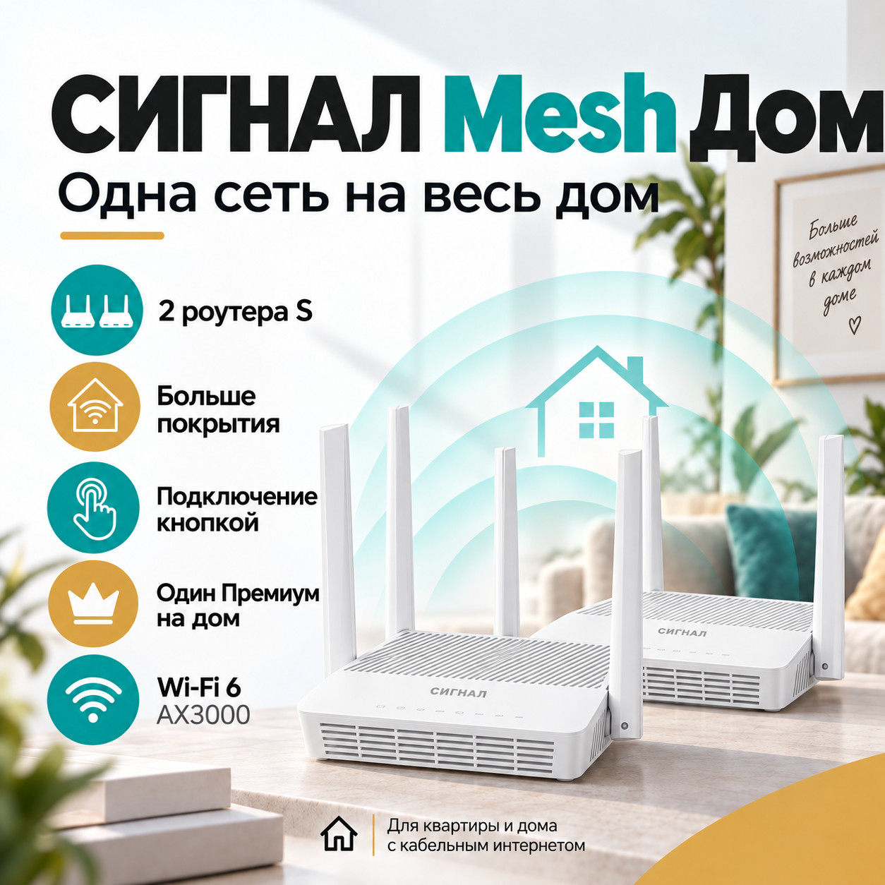 СИГНАЛ Mesh Дом — главный слайд