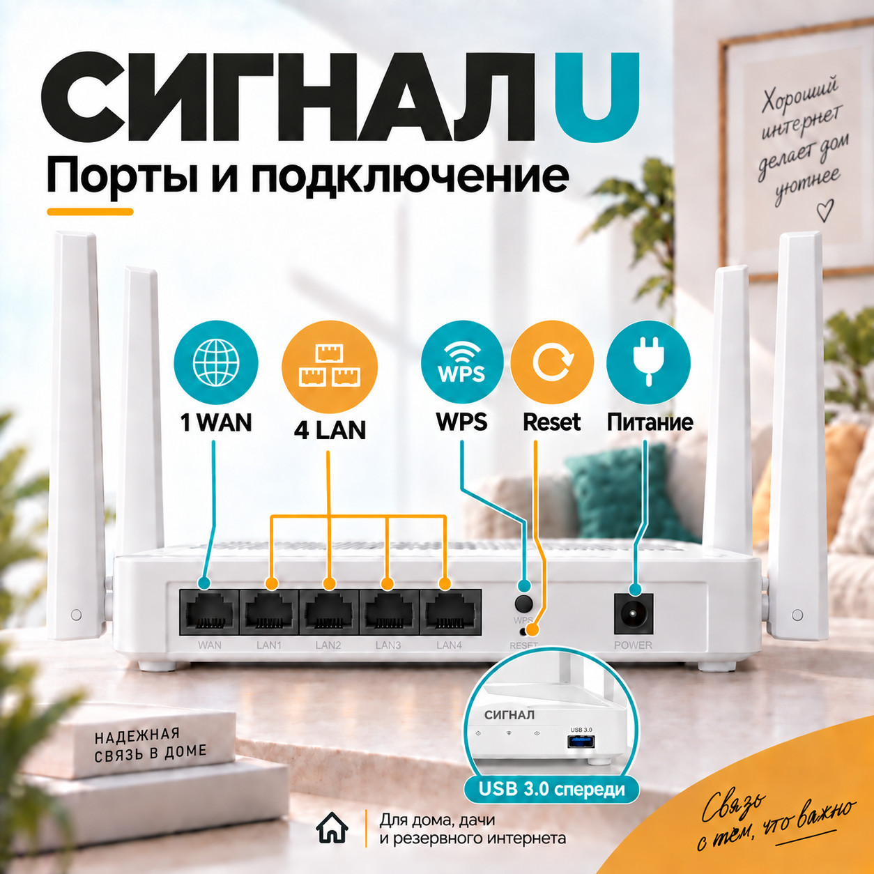 СИГНАЛ U — порты и подключение