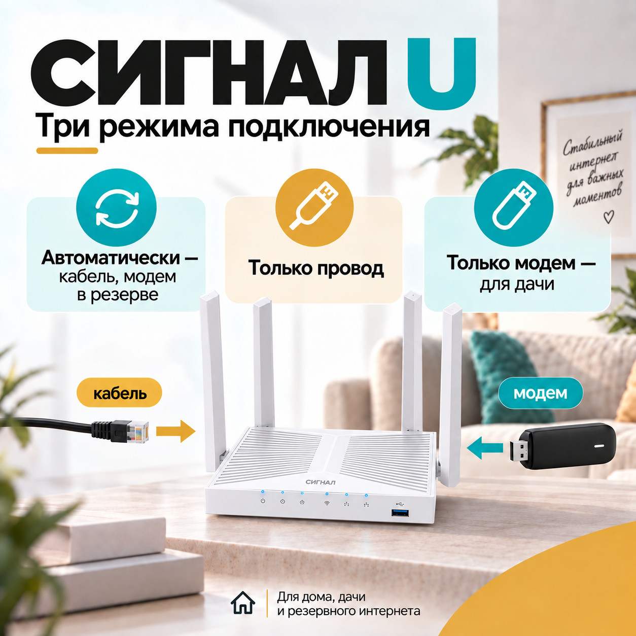 СИГНАЛ U — три режима источника